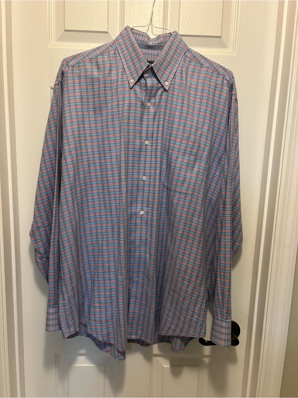 Bobby Jones Blue and Pink Plaid Button-Down Shirt